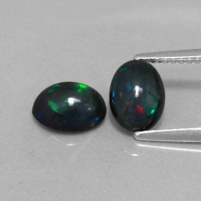 1.59 ct Multicolor Chocolate Opal Gemstone, Chocolate Opal Gem in Oval Cabochon Shape for Sale.