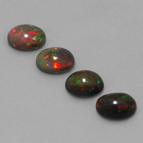 Chocolate Opal Gemstone in 8 x 6 mm (calibrated) Size for Sale, Chocolate Opal Stone in Multicolor Color