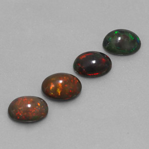 3.01 ct Multicolor Chocolate Opal Stone, Natural Chocolate Opal in Oval Cabochon Shape for Sale