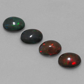 3.35 ct Multicolor Chocolate Opal Gemstone, Chocolate Opal Gem in Oval Cabochon Shape for Sale.