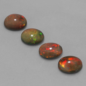 Chocolate Opal Gemstone in 8 x 6 mm (calibrated) Size for Sale, Chocolate Opal Stone in Multicolor Color