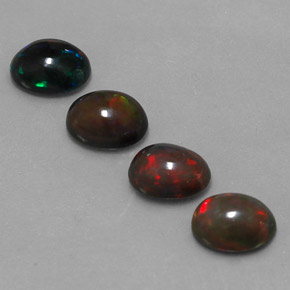 Chocolate Opal Gemstones in 8 x 6 mm (calibrated) Size for Sale, Chocolate Opal Stones in Multicolor Color