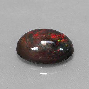 2.44 ct Multicolor Chocolate Opal Stone, Natural Chocolate Opal in Oval Cabochon Shape for Sale