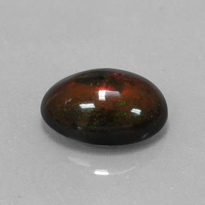 2.24 ct Multicolor Chocolate Opal Stone, Natural Chocolate Opal in Oval Cabochon Shape for Sale