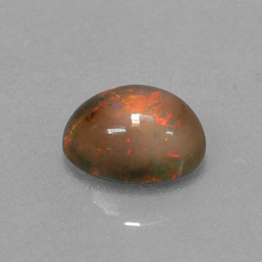 0.69 ct Multicolor Chocolate Opal Stone, Natural Chocolate Opal in Oval Cabochon Shape for Sale