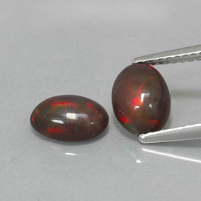 1.30 ct Multicolor Chocolate Opal Gemstone, Chocolate Opal Gem in Oval Cabochon Shape for Sale.