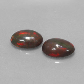 1.30 ct Multicolor Chocolate Opal Stone, Natural Chocolate Opal in Oval Cabochon Shape for Sale