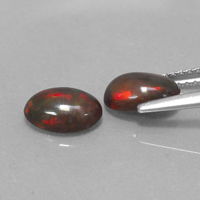 Chocolate Opal Gemstone in 8 x 6 mm (calibrated) Size for Sale, Chocolate Opal Stone in Multicolor Color