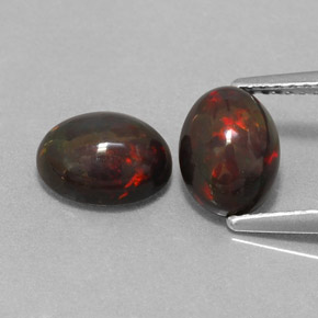 1.76 ct Multicolor Chocolate Opal Gemstone, Chocolate Opal Gem in Oval Cabochon Shape for Sale.