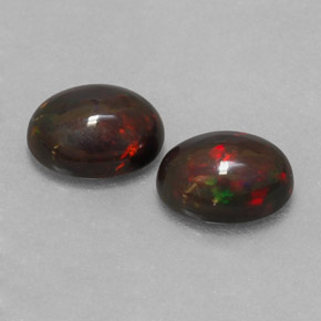 1.76 ct Multicolor Chocolate Opal Stone, Natural Chocolate Opal in Oval Cabochon Shape for Sale
