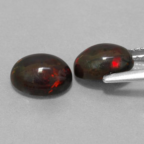 Chocolate Opal Gemstone in 8 x 6 mm (calibrated) Size for Sale, Chocolate Opal Stone in Multicolor Color