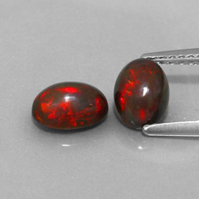 1.03 ct Multicolor Chocolate Opal Gemstone, Chocolate Opal Gem in Oval Cabochon Shape for Sale.