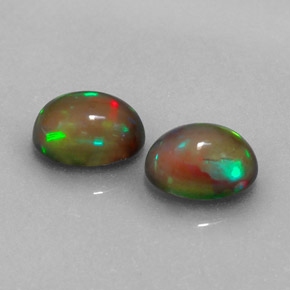 1.30 ct Multicolor Chocolate Opal Stone, Natural Chocolate Opal in Oval Cabochon Shape for Sale
