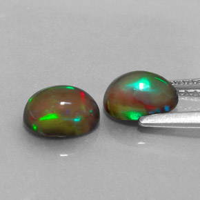 Chocolate Opal Gemstone in 7 x 5 mm (calibrated) Size for Sale, Chocolate Opal Stone in Multicolor Color