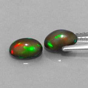 Chocolate Opal Gemstone in 7 x 5 mm (calibrated) Size for Sale, Chocolate Opal Stone in Multicolor Color