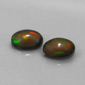 1.08 ct Multicolor Chocolate Opal Stone, Natural Chocolate Opal in Oval Cabochon Shape for Sale