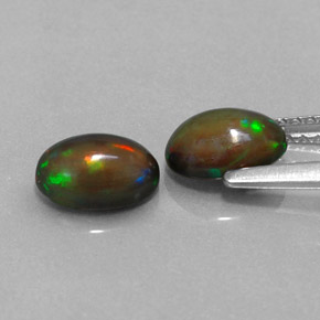 Chocolate Opal Gemstone in 7 x 5 mm (calibrated) Size for Sale, Chocolate Opal Stone in Multicolor Color