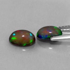 Chocolate Opal Gemstone in 7 x 5 mm (calibrated) Size for Sale, Chocolate Opal Stone in Multicolor Color
