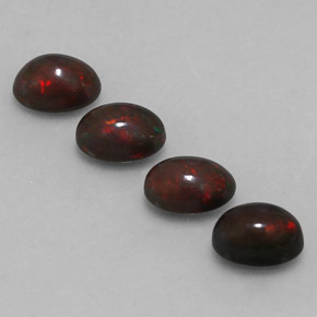 2.32 ct Multicolor Chocolate Opal Gemstone, Chocolate Opal Gem in Oval Cabochon Shape for Sale.