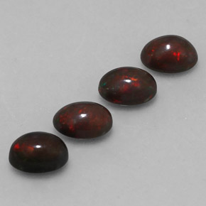 2.32 ct Multicolor Chocolate Opal Stone, Natural Chocolate Opal in Oval Cabochon Shape for Sale