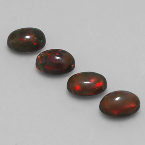 Chocolate Opal Gemstone in 7 x 5 mm (calibrated) Size for Sale, Chocolate Opal Stone in Multicolor Color