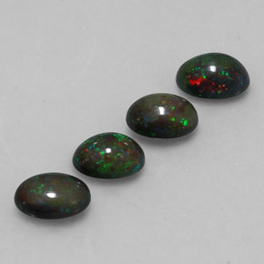2.00 ct Multicolor Chocolate Opal Stone, Natural Chocolate Opal in Oval Cabochon Shape for Sale