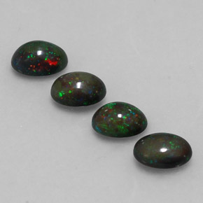 Chocolate Opal Gemstone in 7 x 5 mm (calibrated) Size for Sale, Chocolate Opal Stone in Multicolor Color