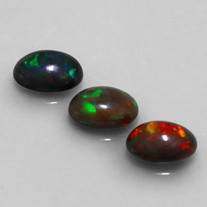 1.26 ct Multicolor Chocolate Opal Gemstone, Chocolate Opal Gem in Oval Cabochon Shape for Sale.