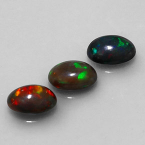 1.26 ct Multicolor Chocolate Opal Stone, Natural Chocolate Opal in Oval Cabochon Shape for Sale