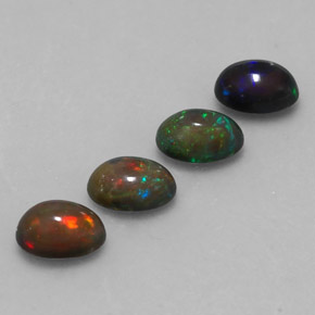 2.16 ct Multicolor Chocolate Opal Stone, Natural Chocolate Opal in Oval Cabochon Shape for Sale