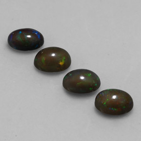2.4ct Oval Cabochon Multicolor Chocolate Opal for sale thumb image of 2.4ct Oval Cabochon Multicolor Chocolate Opal (ID: 330630)