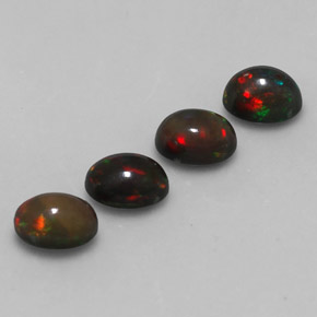 2.48 ct Multicolor Chocolate Opal Stone, Natural Chocolate Opal in Oval Cabochon Shape for Sale