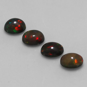 Chocolate Opal Gemstone in 7 x 5 mm (calibrated) Size for Sale, Chocolate Opal Stone in Multicolor Color