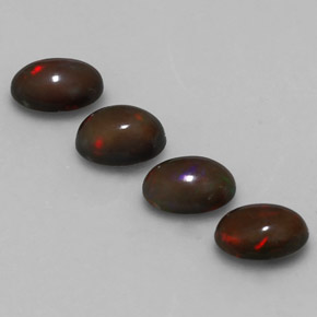 1.89 ct Multicolor Chocolate Opal Gemstone, Chocolate Opal Gem in Oval Cabochon Shape for Sale.