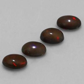 1.89 ct Multicolor Chocolate Opal Stone, Natural Chocolate Opal in Oval Cabochon Shape for Sale