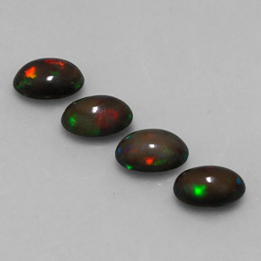 1.74 ct Multicolor Chocolate Opal Gemstone, Chocolate Opal Gem in Oval Cabochon Shape for Sale.