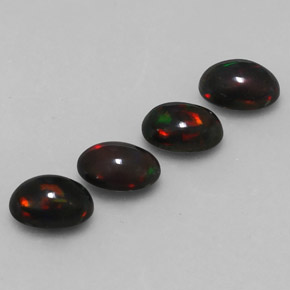 1.95 ct Multicolor Chocolate Opal Stone, Natural Chocolate Opal in Oval Cabochon Shape for Sale