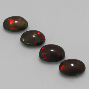 Chocolate Opal Gemstone in 7 x 5 mm (calibrated) Size for Sale, Chocolate Opal Stone in Multicolor Color