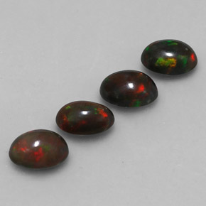 1.90 ct Multicolor Chocolate Opal Stone, Natural Chocolate Opal in Oval Cabochon Shape for Sale