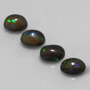 Chocolate Opal Gemstones in 7 x 5 mm (calibrated) Size for Sale, Chocolate Opal Stones in Multicolor Color