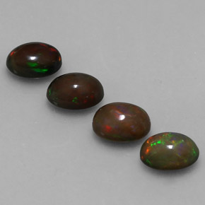 Chocolate Opal Gemstones in 7 x 5 mm (calibrated) Size for Sale, Chocolate Opal Stones in Multicolor Color