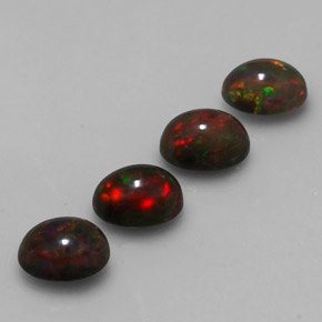 2.66 ct Multicolor Chocolate Opal Stone, Natural Chocolate Opal in Oval Cabochon Shape for Sale