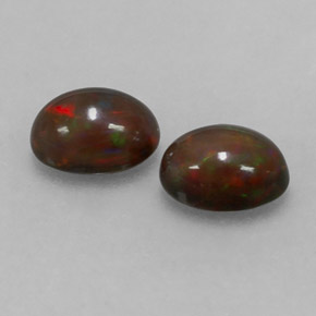 1.26 ct Multicolor Chocolate Opal Stone, Natural Chocolate Opal in Oval Cabochon Shape for Sale