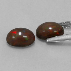 Chocolate Opal Gemstone in 7 x 5 mm (calibrated) Size for Sale, Chocolate Opal Stone in Multicolor Color