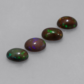 2.02 ct Multicolor Chocolate Opal Stone, Natural Chocolate Opal in Oval Cabochon Shape for Sale