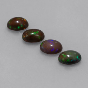 Chocolate Opal Gemstone in 7 x 5 mm (calibrated) Size for Sale, Chocolate Opal Stone in Multicolor Color