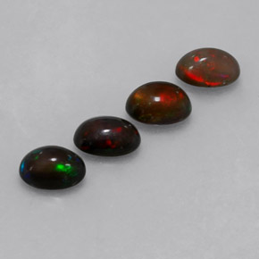 2.01 ct Multicolor Chocolate Opal Stone, Natural Chocolate Opal in Oval Cabochon Shape for Sale