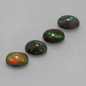 2.39 ct Multicolor Chocolate Opal Stone, Natural Chocolate Opal in Oval Cabochon Shape for Sale