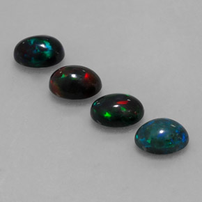 Chocolate Opal Gemstone in 7 x 5 mm (calibrated) Size for Sale, Chocolate Opal Stone in Multicolor Color