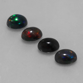 Chocolate Opal Gemstones in 7 x 5 mm (calibrated) Size for Sale, Chocolate Opal Stones in Multicolor Color